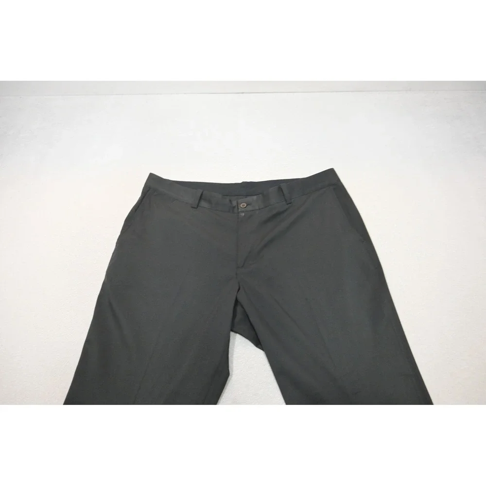 Nike Golf Pants Mens 38x30 Black Dri-FIT Stretch Flat Front Trousers Excellent